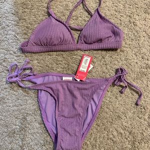 Color- purple, size- M, 2 piece